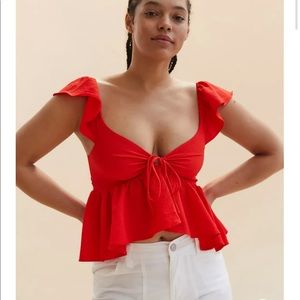 Urban outfitters top Sierra Keyhole Babydoll Blouse